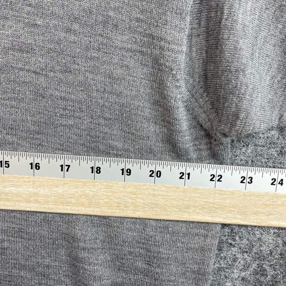 Fiji Mens Pullover Button Down Sweater Size Large Gray Wool Blend - Picture 6 of 9